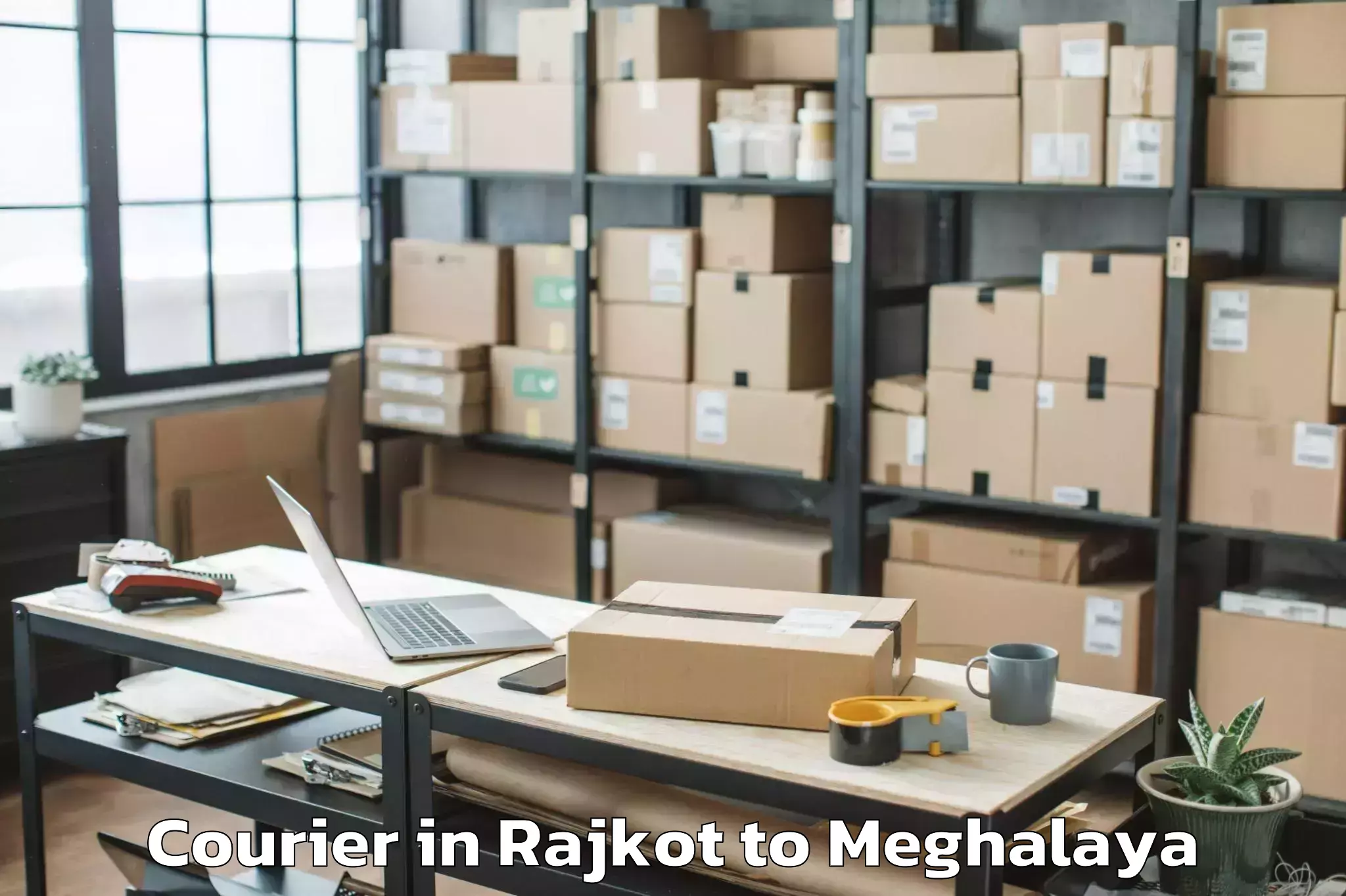 Easy Rajkot to Cmj University Jorabat Courier Booking